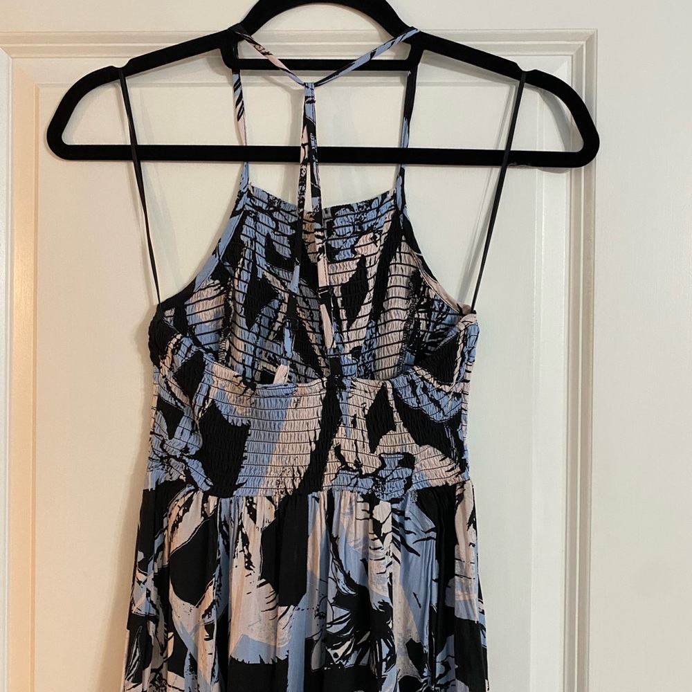 Free People Intimately Black and Blue Smoked Maxi Dress - Picture 9 of 15